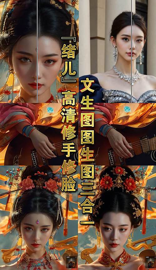 修手，修脸，加中文字，局部高清重绘全整合工作流